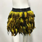 yellow Feather Elastic Waist Skirt