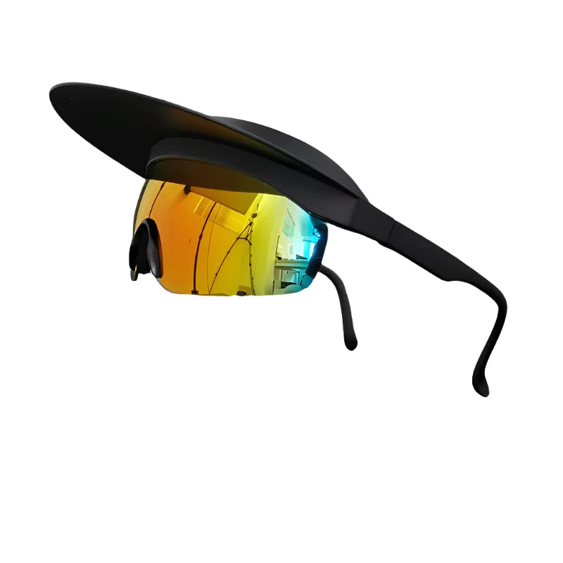 yellow gold Cycling Sunglasses with Visor Festival Outfit Fashion Concert Rave outfits