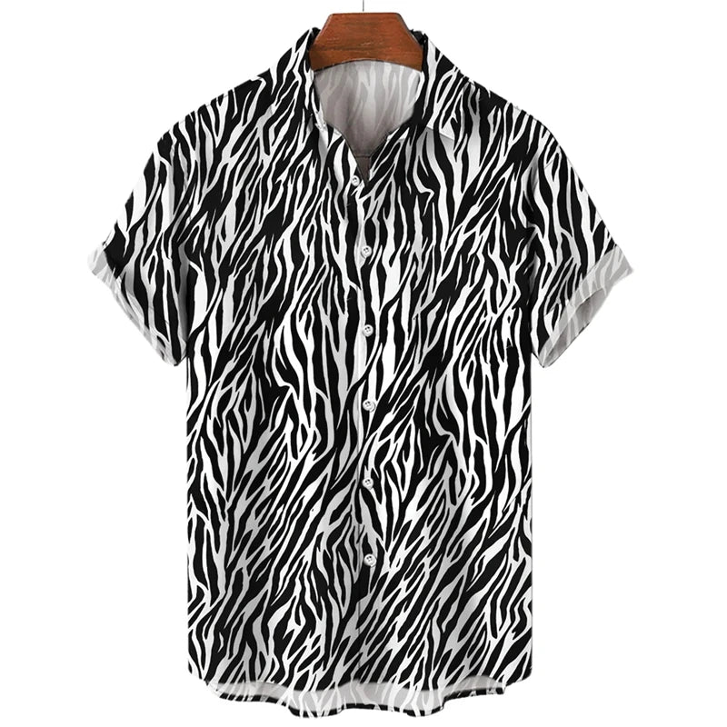 Zebra AFRICA - Short Sleeve Animal Print Shirt