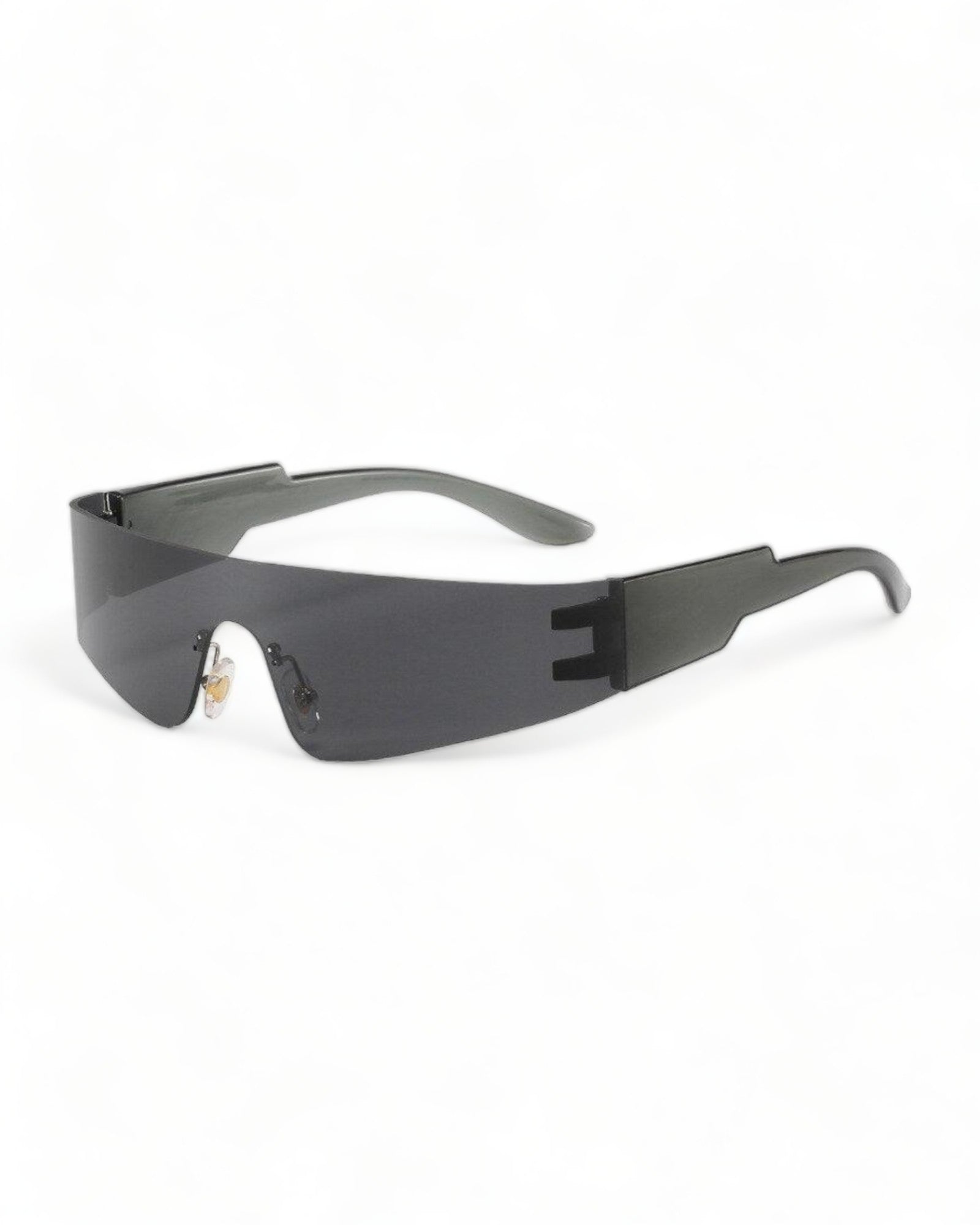 Futuristic Wrap Around Black Sunglasses