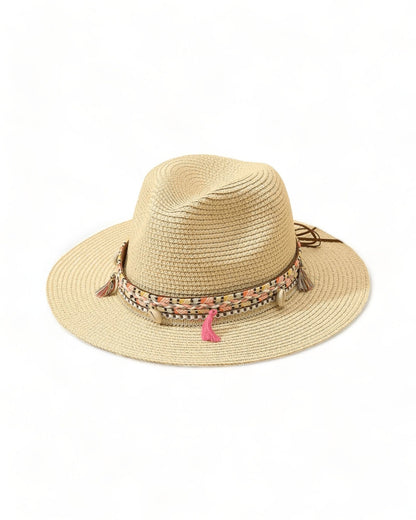 beige boho style Beach Cowboy Hat