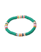 Pulsera de Cuentas Heishi Estilo Boho con Revestimiento de Zinc Negro