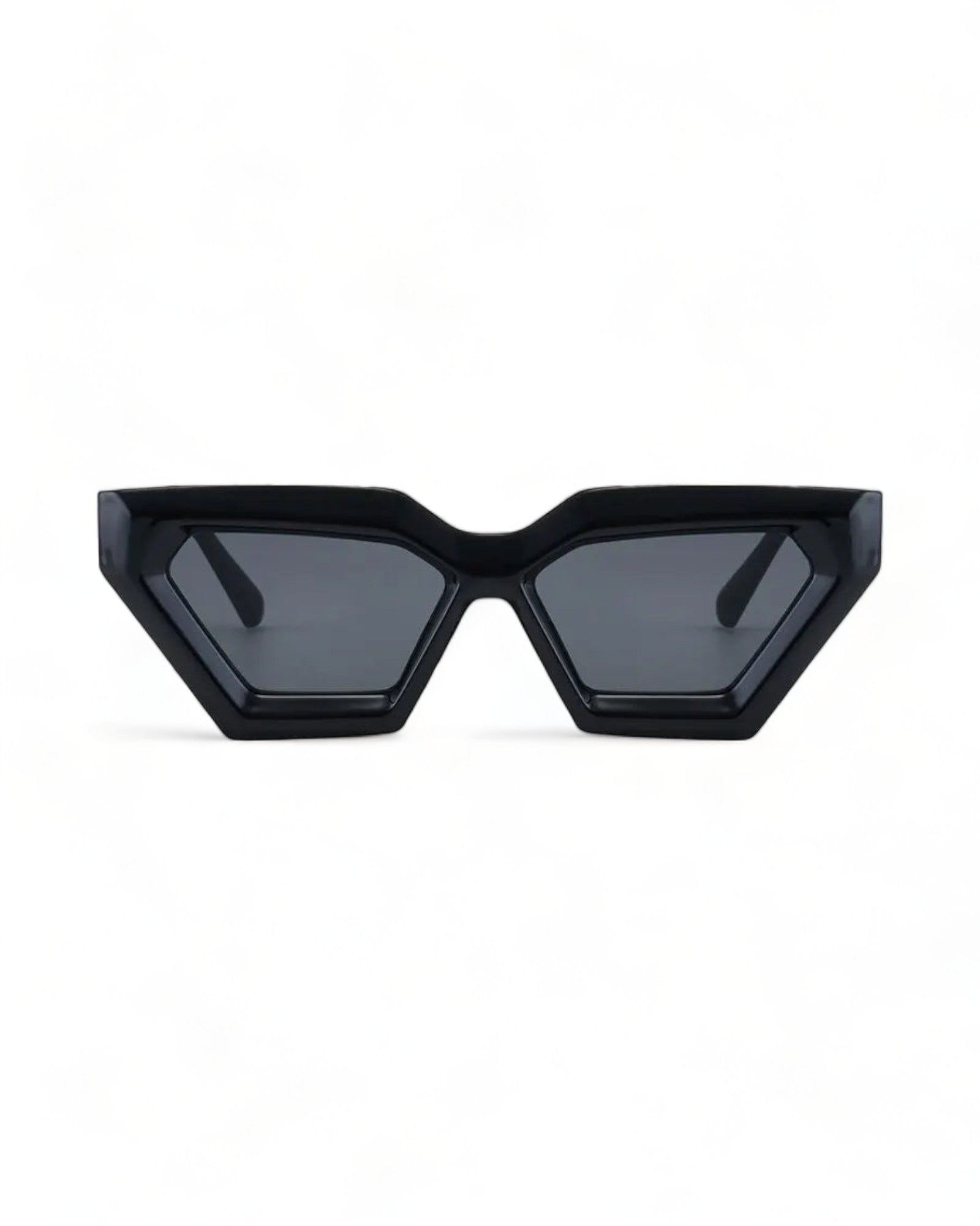 black Oversized Cat-Eye Sunglasses