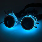 Gafas luminosas azul ciberpunk