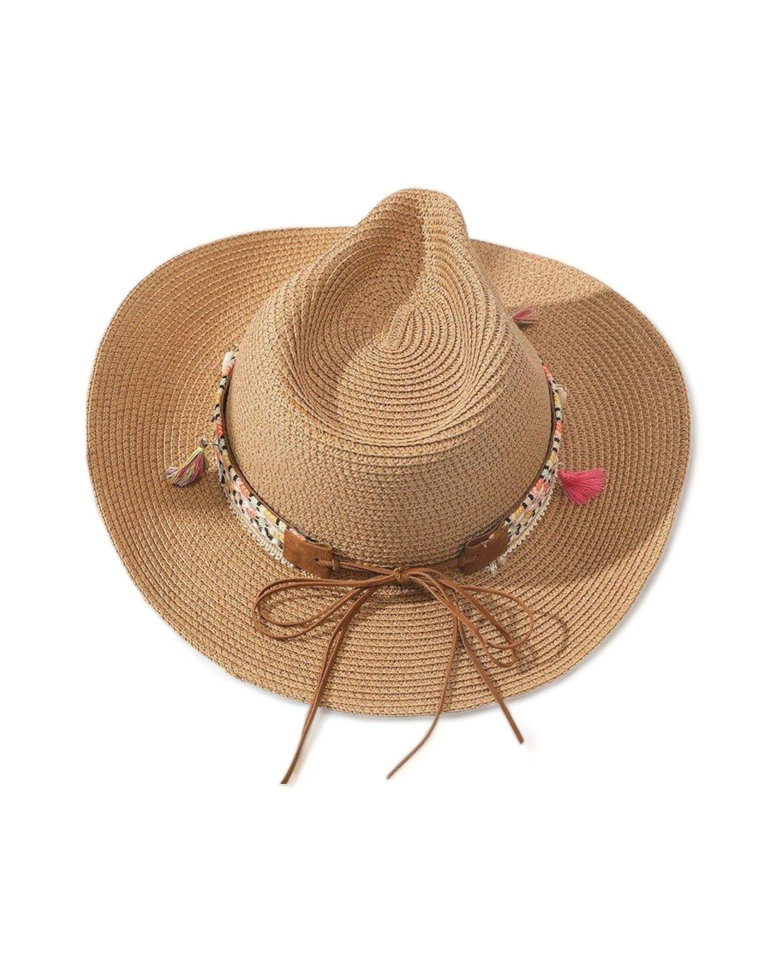 camel Beach Cowboy Hat with shells