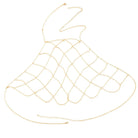 Gold Body Chain with woven design for festival attire and fashion-forward looks.