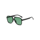 green lens black frame Oversized Aviator Sunglasses