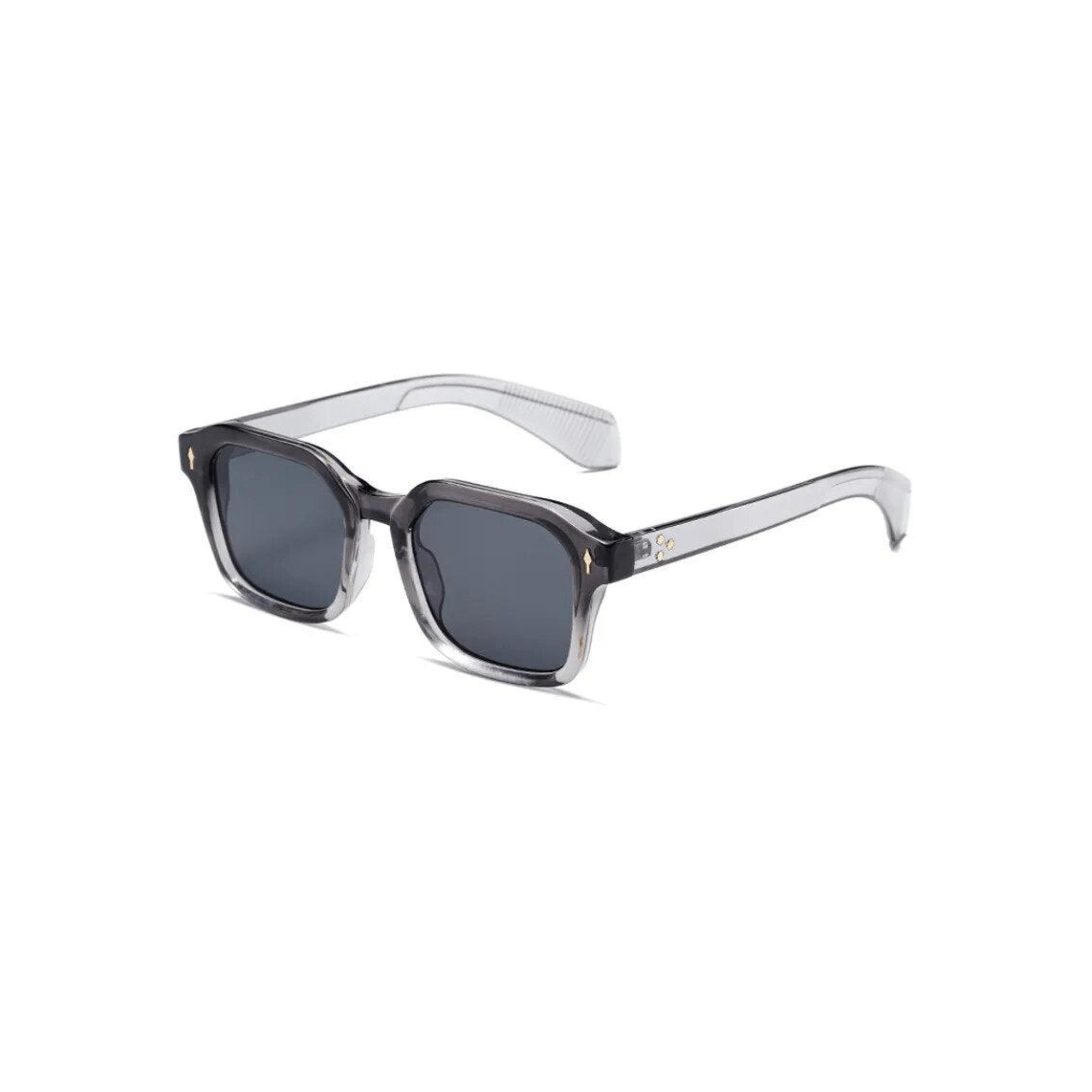 Grey AMSTERDAM - Retro Rectangle Sunglasses