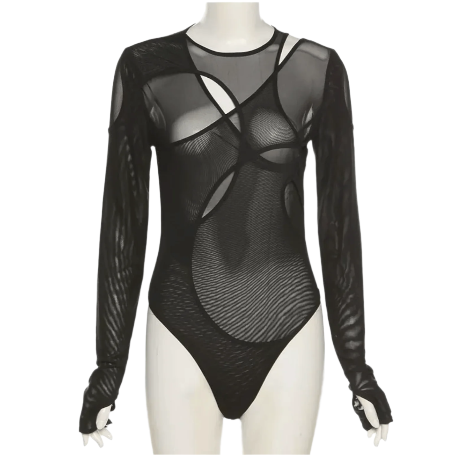 Long Sleeve Mesh Bodysuit Long Sleeve Bodycon festival clothes