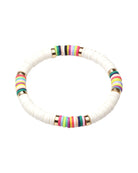 Pulsera de Cuentas Heishi Estilo Boho Color Dorado Puro