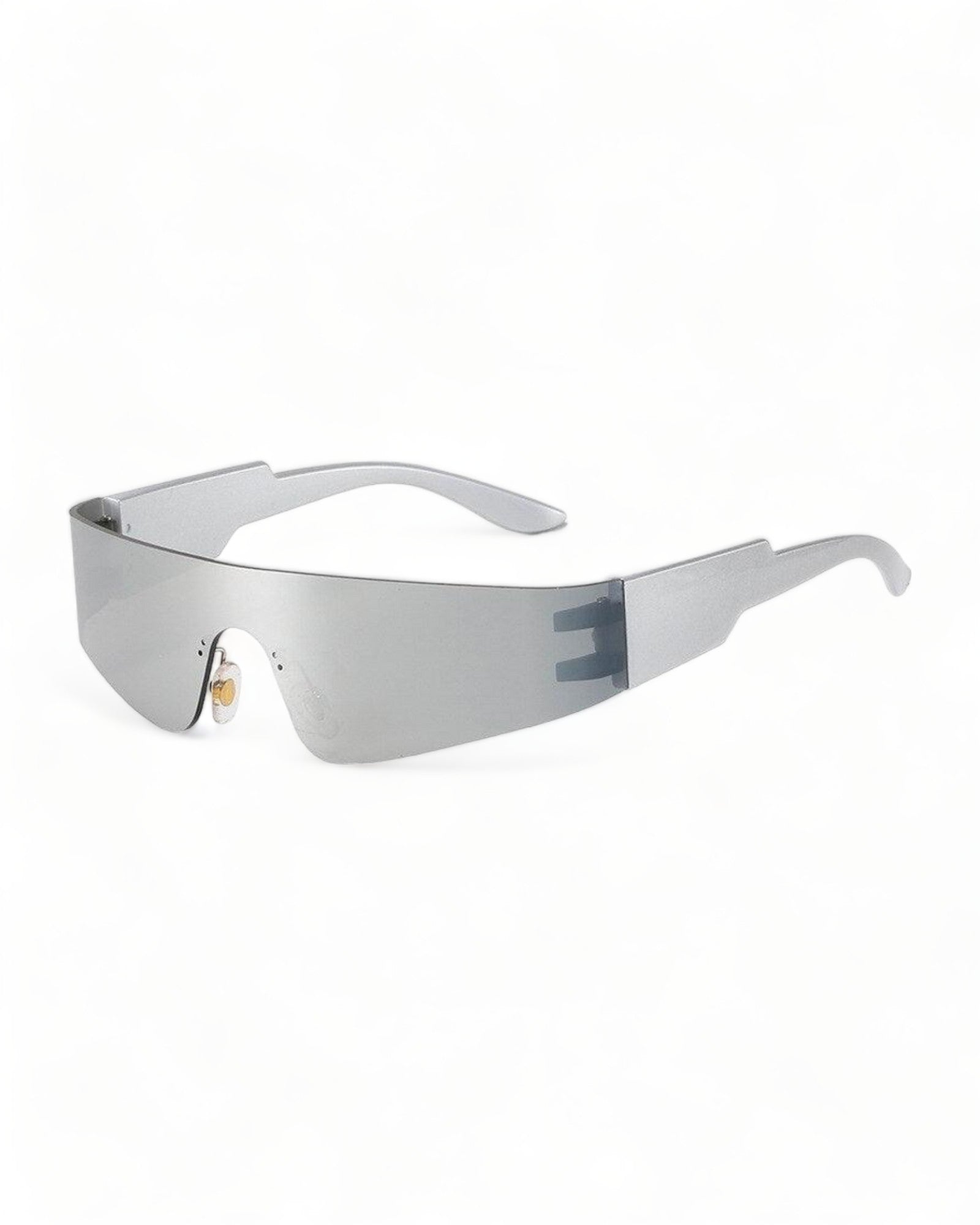 Silver BERLIN - Futuristic Wrap Around Sunglasses