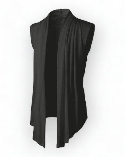 dark grey Boho Style Sleeveless Cardigan Jacket Vest festival outfit