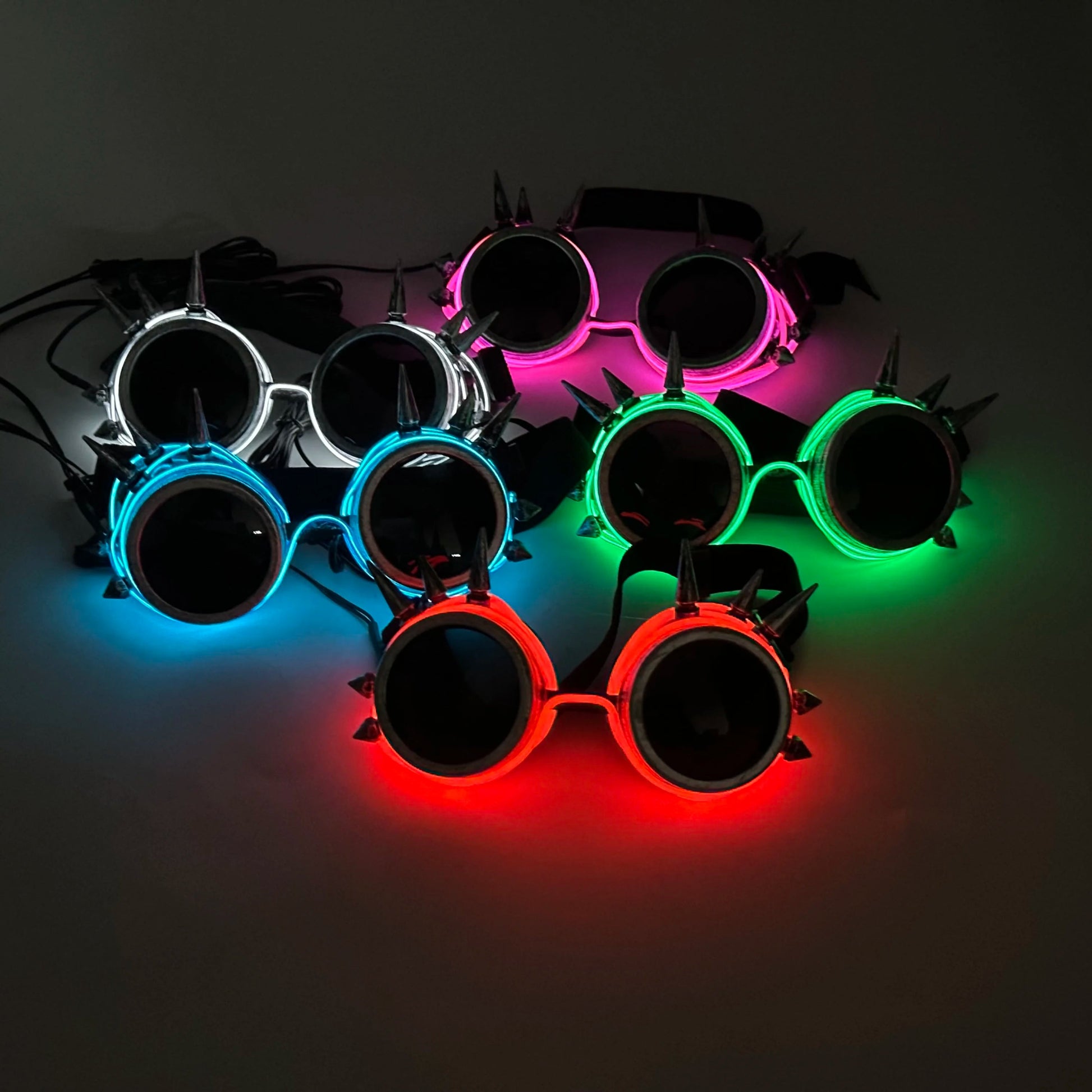 Cyberpunk Glowing Goggles Luminous LED Sunglasses rave wear festival accessories burning man