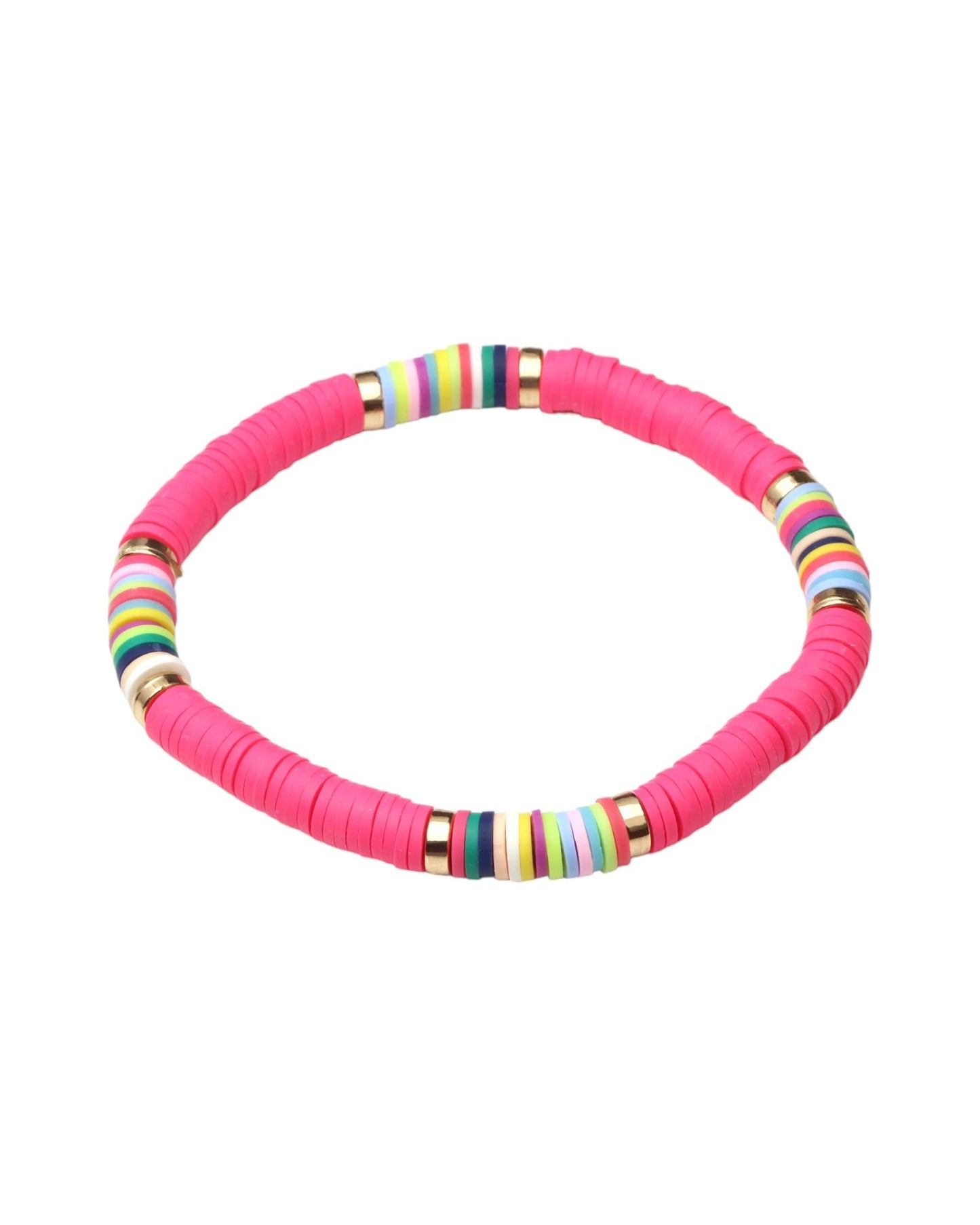 pink Boho Style Heishi Beads Bracelet festival accessories