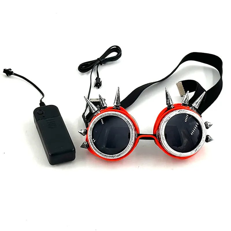 Cyberpunk Glowing Goggles Luminous LED Sunglasses rave outfit party accessories