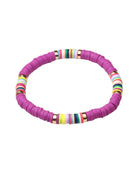 purple Boho Style Heishi Beads Bracelet festival accessories