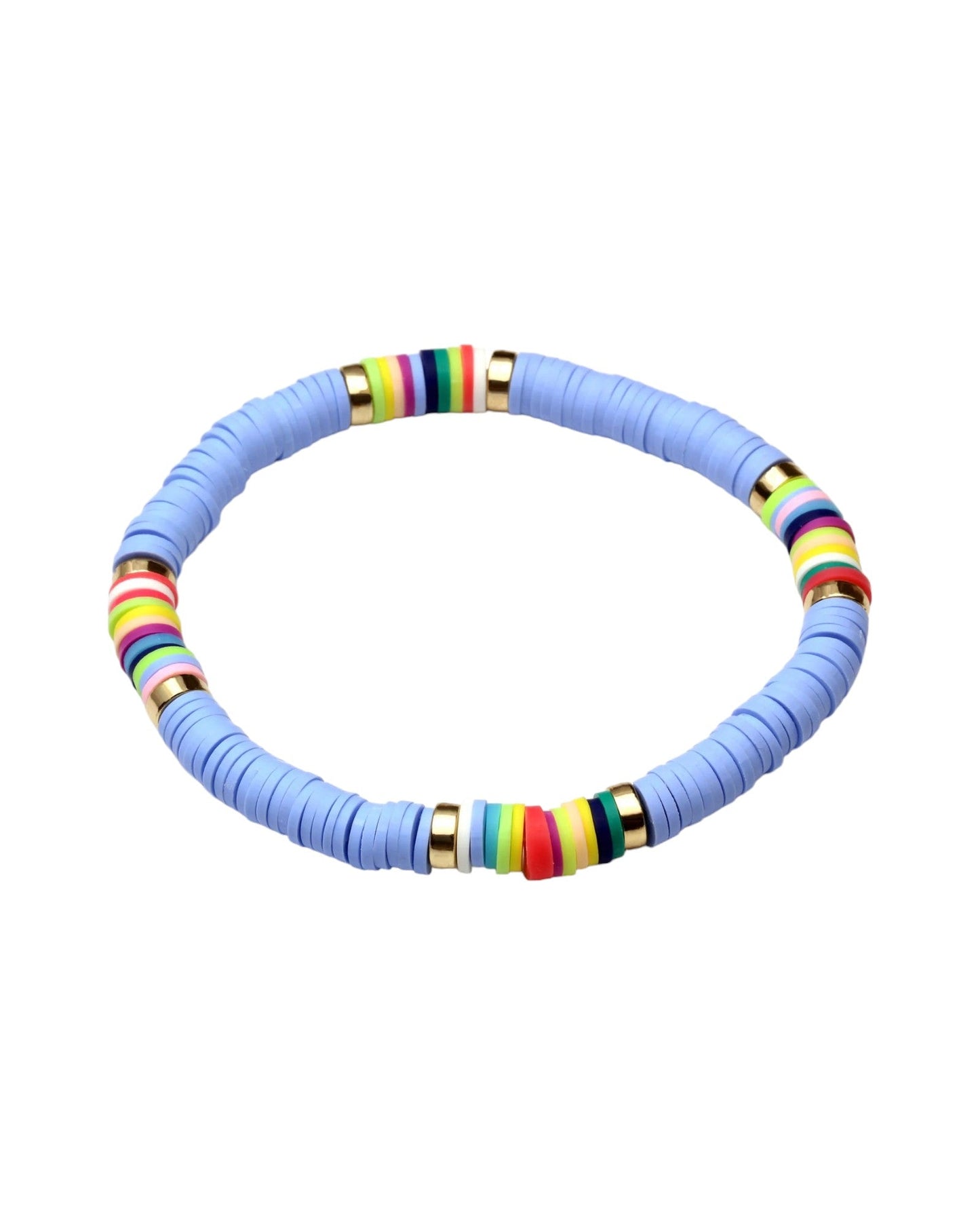 blue Boho Style Heishi Beads Bracelet festival accessories