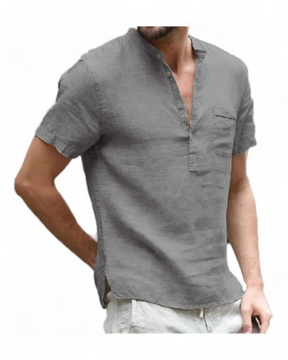 grey Linen Shirt