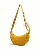 Casual Crossbody Bag in yellow nylon for stylish festival and rave accessory.